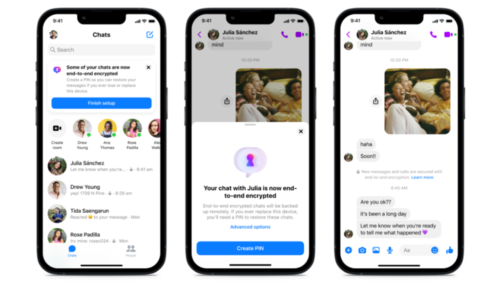 Facebook and Messenger end-to-end encryption feature launch